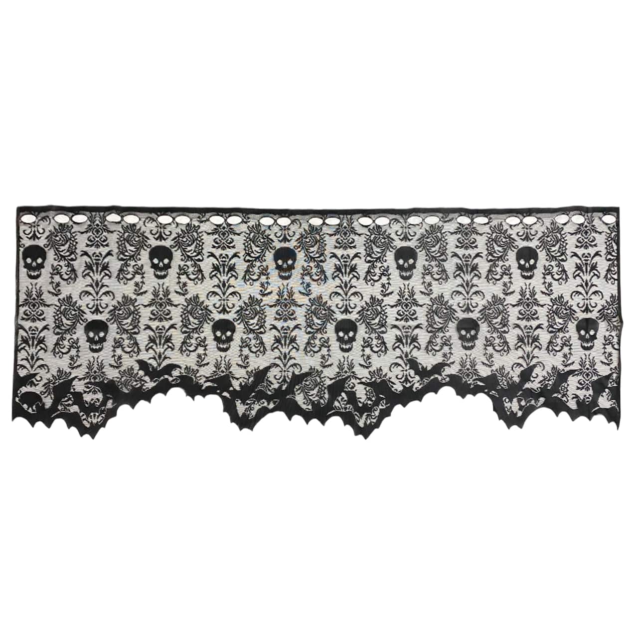 60" Black Skull Damask Lace Lamp Cover by Ashland®